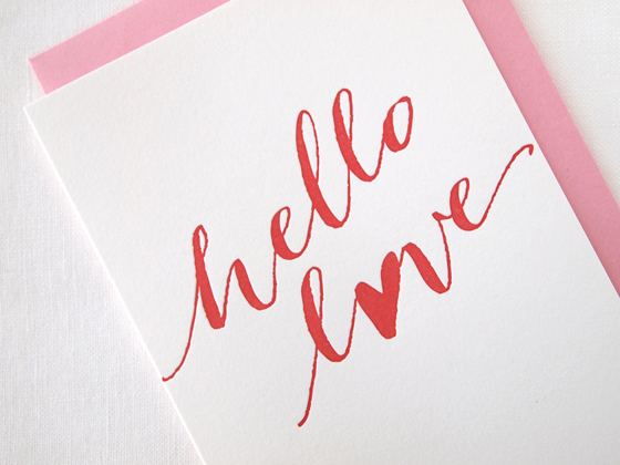 Valentine`s Day letterpress stationery 4